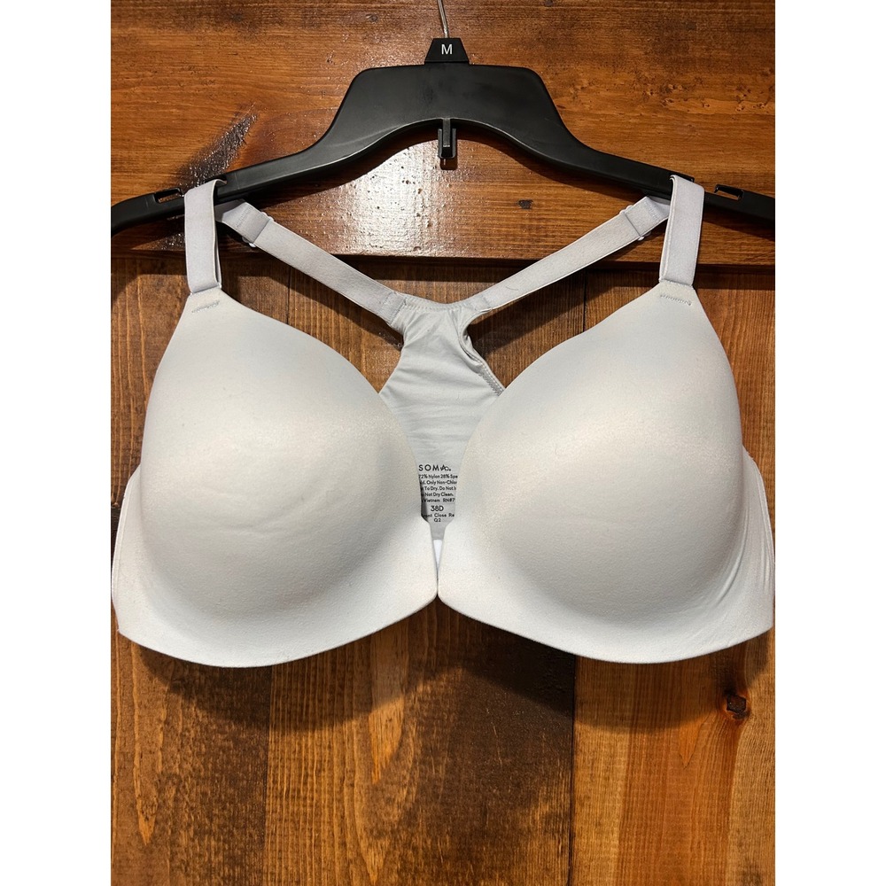 Soma Enbliss Front Close Racerback Bra Light Blue 38D Wireless Contour Cup